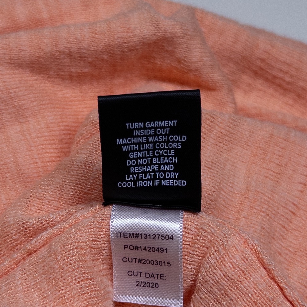 Torrid Cardigan 4X Orange Peach Open Front Longline Slub Knit Pocket Sweater - Picture 8 of 8